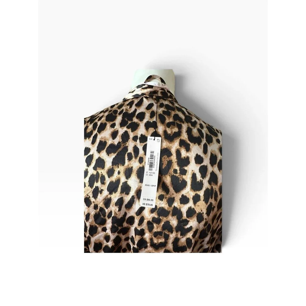 NWT Victoria's Secret Cheetah Lace Kimono Bath Lounge Robe XS/S msrp $79
